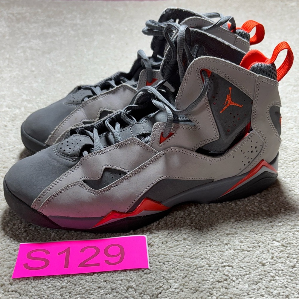 Nike Air Jordan True Flight Sneakers‎ Gray Orange Sneakers 7y